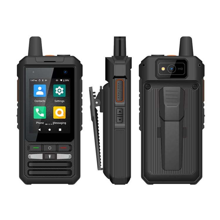 UNIWA F80S Talkie-walkie, Téléphone robuste, 1 Go+8 Go, Étanche anti-poussière antichoc, Batterie 5300 mAh, Écran 2,4 pouces Android 10 Spreadtrum SL8541E Quad Core jusqu'à 1,4 GHz, Réseau : 4G, Double SIM, PoC, SOS (Noir)