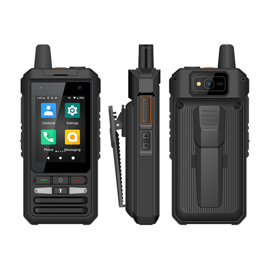 UNIWA F80S Talkie-walkie, Téléphone robuste, 1 Go+8 Go, Étanche anti-poussière antichoc, Batterie 5300 mAh, Écran 2,4 pouces Android 10 Spreadtrum SL8541E Quad Core jusqu'à 1,4 GHz, Réseau : 4G, Double SIM, PoC, SOS (Noir)