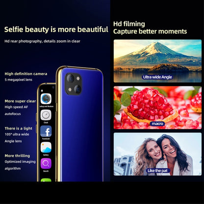 SOYES X60, 3GB+32GB, Infrared Face Recognition, 3.46 inch Android 6.0 MTK6737 Quad Core up to 1.1GHz, BT, WiFi, FM, Network: 4G, GPS, Dual SIM (Blue)