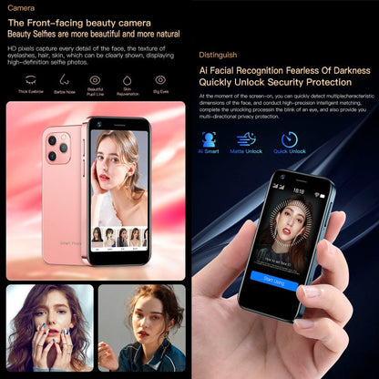 SOYES XS12 Pro, 2GB+16GB, 3.0 inch Android 10.0 MTK6750 Octa Core, Bluetooth, WiFi, OTG, Network: 4G, Dual SIM, Support Google Play (Pink)