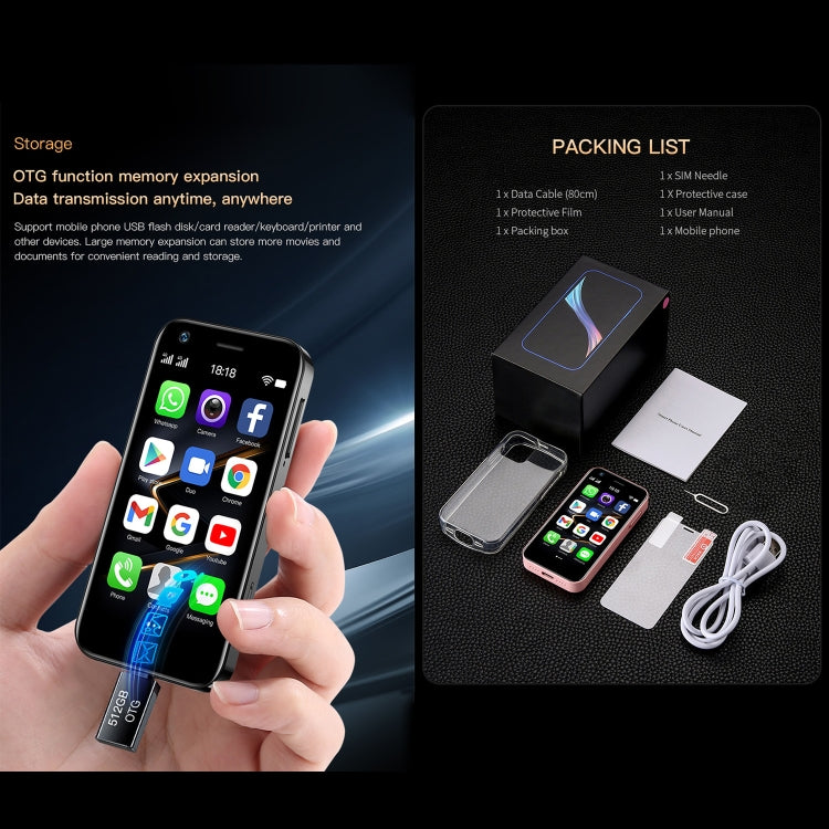 SOYES XS12 Pro, 4GB+64GB 3.0 inch Android 10.0 MTK6750 Octa Core, Bluetooth, WiFi, FM, OTG, Network: 4G, Dual SIM, Support Google Play (Black)