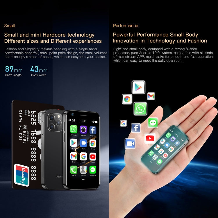 SOYES XS12 Pro, 4GB+64GB 3.0 inch Android 10.0 MTK6750 Octa Core, Bluetooth, WiFi, FM, OTG, Network: 4G, Dual SIM, Support Google Play  (Blue)