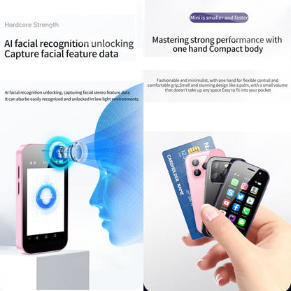 SOYES 14 Pro, 3 Go + 32 Go, reconnaissance faciale, Android 9.0 MTK6739CW Quad Core 3.0 pouces jusqu'à 1.28 GHz, OTG, Réseau : 4G, double SIM, support Google Play (Rose)
