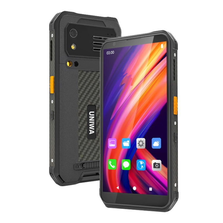Téléphone durci UNIWA M512 version scan 2D, 4 Go+64 Go, étanche IP65, antichoc, batterie 4100 mAh, Android 12 MTK6762 Octa Core jusqu'à 2,0 GHz, réseau : 4G, NFC (Noir)