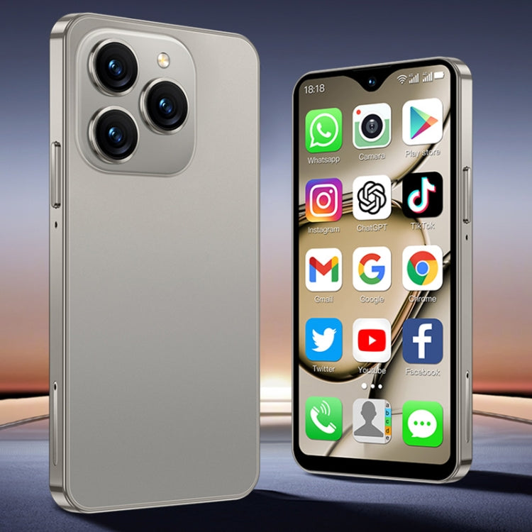 SOYES XS18 Pro Max, 2 Go+16 Go, Face ID, 4,3 pouces Android 8.1 MTK6737A Quad Core, Réseau : 4G, OTG, Double SIM (Gris)