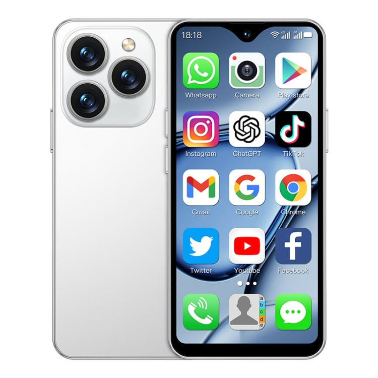 SOYES XS18 Pro Max, 2 Go+16 Go, Face ID, Android 8.1 MTK6737A Quad Core 4,3 pouces, Réseau : 4G, OTG, Double SIM (Blanc)