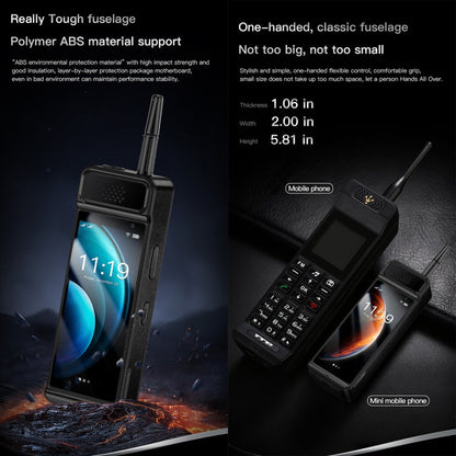 SOYES W88 Pro, 2GB+16GB, 4600mAh Battery, 4.0 inch Android 12 MTK6739CW Quad Core, Network: 4G, OTG, Dual SIM (Black)