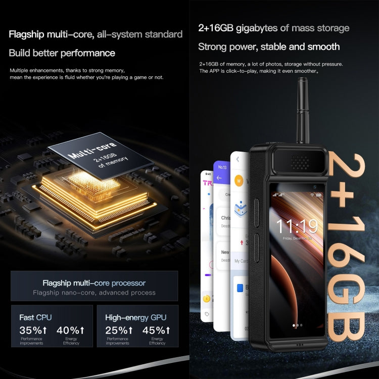 SOYES W88 Pro, 2GB+16GB, 4600mAh Battery, 4.0 inch Android 12 MTK6739CW Quad Core, Network: 4G, OTG, Dual SIM (Black)