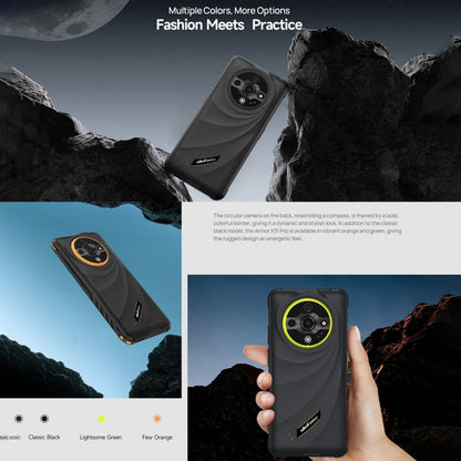 [Entrepôt HK] Ulefone Armor X31 Pro 5G, 8 Go+256 Go, Vision Nocturne, Téléphone Robuste IP68/IP69K, Écran 6,56 pouces Android 15 MediaTek Dimensity 6300 Octa Core, Réseau: 5G, NFC, OTG (Noir)