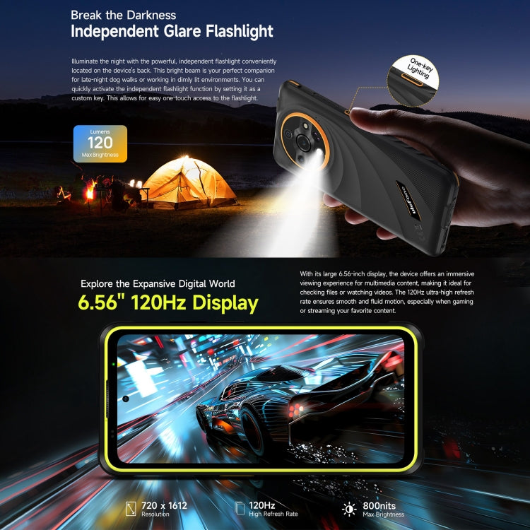 [Entrepôt HK] Ulefone Armor X31 Pro 5G, 8 Go+256 Go, Vision Nocturne, Téléphone Robuste IP68/IP69K, Écran 6,56 pouces Android 15 MediaTek Dimensity 6300 Octa Core, Réseau: 5G, NFC, OTG (Noir)