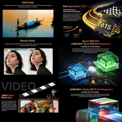 [HK Warehouse] Blackview BV4800 SE Rugged Phone, 4GB+64GB, 6.56 inch Android 15 UMS9320E T615 Octa Core, Network: 4G, OTG, NFC (Orange)
