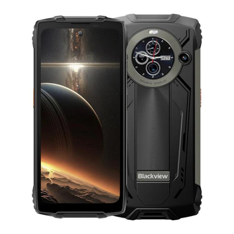 [Entrepôt HK] Téléphone Robuste Blackview BV8200, 12 Go+256 Go, 6,5 pouces + 1,3 pouces Android 14 MediaTekHelio G100 MT8781, Réseau: 4G, NFC (Noir)