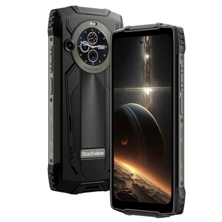 [Entrepôt HK] Téléphone Robuste Blackview BV8200, 12 Go+256 Go, 6,5 pouces + 1,3 pouces Android 14 MediaTekHelio G100 MT8781, Réseau: 4G, NFC (Noir)