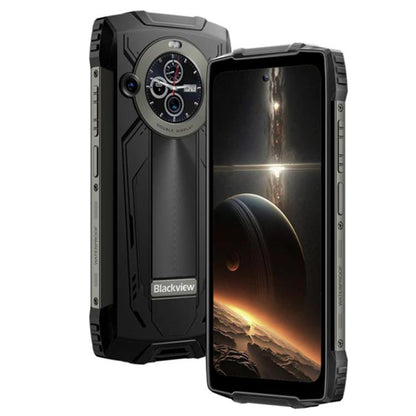 [Entrepôt HK] Téléphone Robuste Blackview BV8200, 12 Go+256 Go, 6,5 pouces + 1,3 pouces Android 14 MediaTekHelio G100 MT8781, Réseau: 4G, NFC (Noir)