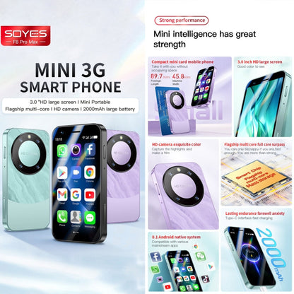 SOYES F8 Pro Max, 1GB+16GB, 3.0 inch Android 8.1 MTK6580 Quad Core, Network: 3G, Dual SIM (Purple)