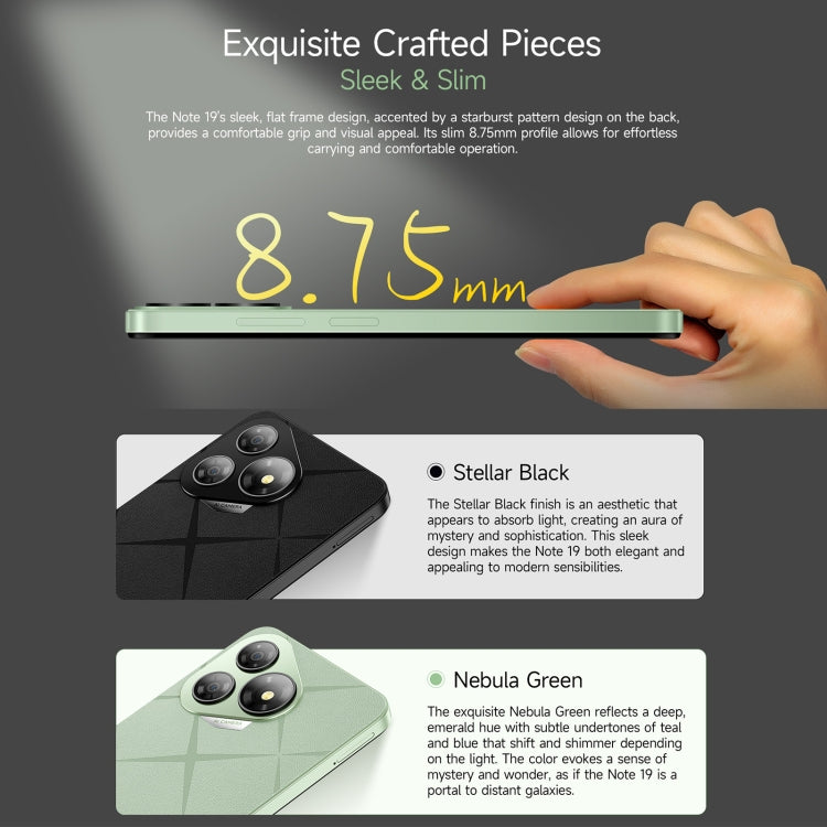 [HK Warehouse] Ulefone Note 19, 3GB+64GB, Face ID & Side Fingerprint, 6.56 inch Android 14 Go Unisoc T603 Octa Core, Network: 4G, Dual SIM, OTG (Black)