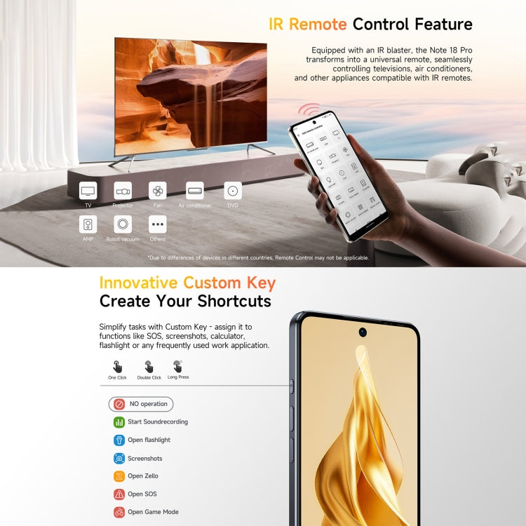 [HK Warehouse] Ulefone Note 18 Pro, 6GB+256GB, Face ID & Side Fingerprint, 6.78 inch Android 14 MediaTek Helio G91 MTK6769 Octa Core, Network: 4G, Dual SIM, OTG, NFC (Titanium Gray)