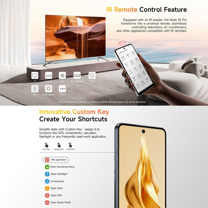 [HK Warehouse] Ulefone Note 18 Pro, 6GB+256GB, Face ID & Side Fingerprint, 6.78 inch Android 14 MediaTek Helio G91 MTK6769 Octa Core, Network: 4G, Dual SIM, OTG, NFC (Titanium Gray)
