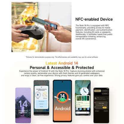 [HK Warehouse] Ulefone Note 18 Pro, 6GB+256GB, Face ID & Side Fingerprint, 6.78 inch Android 14 MediaTek Helio G91 MTK6769 Octa Core, Network: 4G, Dual SIM, OTG, NFC (Moonlit White)