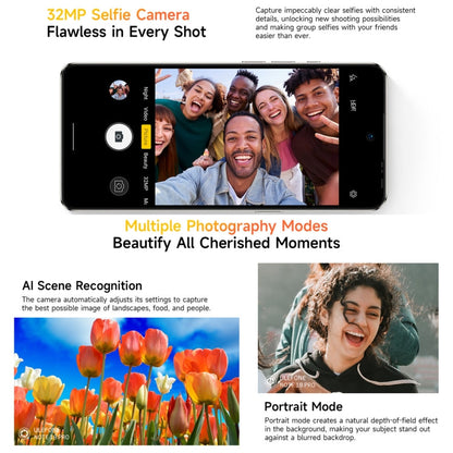 [HK Warehouse] Ulefone Note 18 Pro, 6GB+256GB, Face ID & Side Fingerprint, 6.78 inch Android 14 MediaTek Helio G91 MTK6769 Octa Core, Network: 4G, Dual SIM, OTG, NFC (Moonlit White)