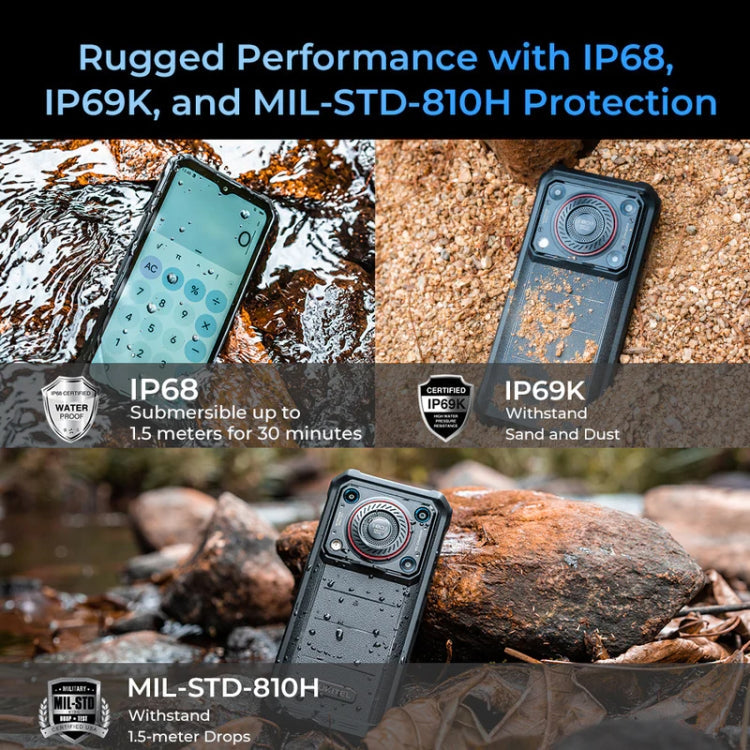 [HK Warehouse] Oukitel WP36 Pro, 6GB+256GB, IP68/IP69K, Fingerprint Identification, 10600mAh, 6.52 inch MediaTek MT8788 Octa Core, NFC, OTG, Network: 4G (Black)