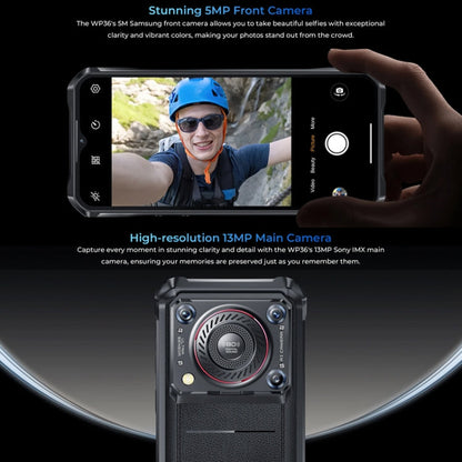 [HK Warehouse] Oukitel WP36 Pro, 6GB+256GB, IP68/IP69K, Fingerprint Identification, 10600mAh, 6.52 inch MediaTek MT8788 Octa Core, NFC, OTG, Network: 4G (Black)