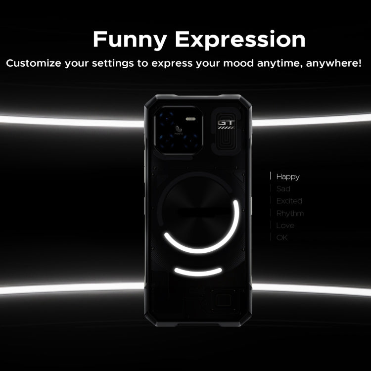 [Entrepôt de Hong Kong] Téléphone robuste DOOGEE Blade GT 5G, 12 Go + 256 Go, Android 14 de 6,72 pouces, Dimensity 7050 Octa Core, Réseau: 5G, OTG, NFC, Effet de lumière LED (Noir)