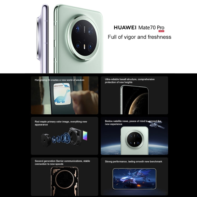 HUAWEI Mate 70 Pro, 12GB+1TB, Harmony AI, 3D Face & Side Fingerprint Identification, 6.9 inch HarmonyOS 4.3, NFC, OTG, Not Support Google Play (Black)