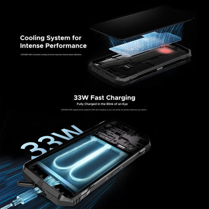 [HK Warehouse] DOOGEE S118 Rugged Phone, 12GB+512GB, 6.58 inch Android 14 MediaTek Helio G99 Octa Core, Network: 4G, OTG, NFC (Black Green)