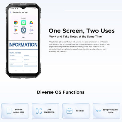 [HK Warehouse] DOOGEE S118 Rugged Phone, 12GB+512GB, 6.58 inch Android 14 MediaTek Helio G99 Octa Core, Network: 4G, OTG, NFC (Black Green)
