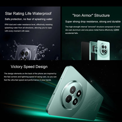 Realme 13, 12 Go+512 Go, Identification latérale par empreinte digitale, 6,72 pouces Realme UI 5.0 Dimensity 6300 5G Octa Core, Réseau : 5G (Vert)