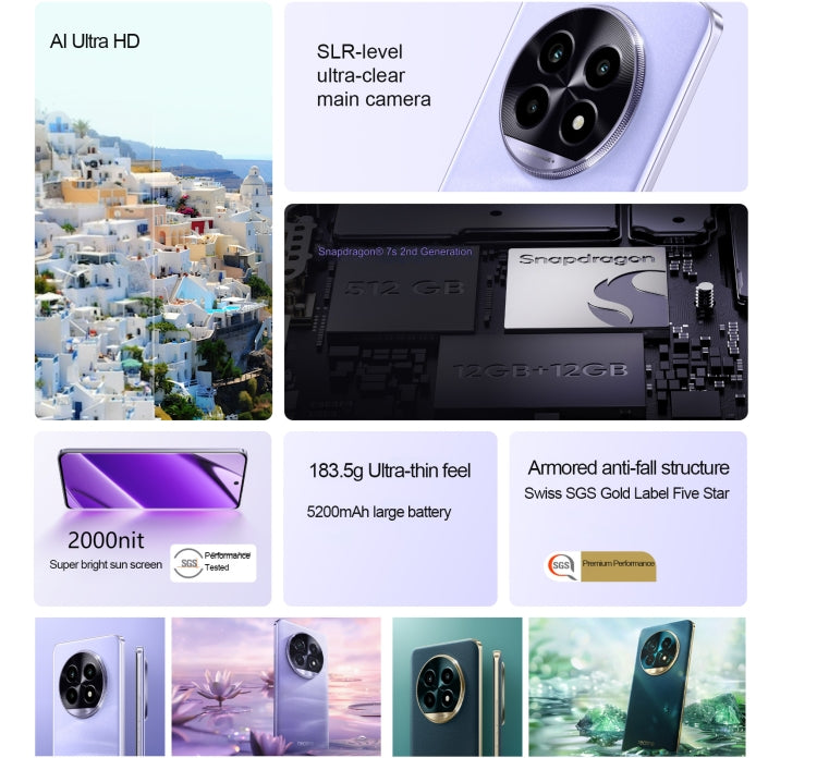 Realme 13 Pro Extreme Edition, 12GB+512GB, Screen Fingerprint Identification, 6.7 inch Realme UI 5.0 Snapdragon 7s Gen 2 Octa Core, NFC, Network: 5G  (Emerald Green)