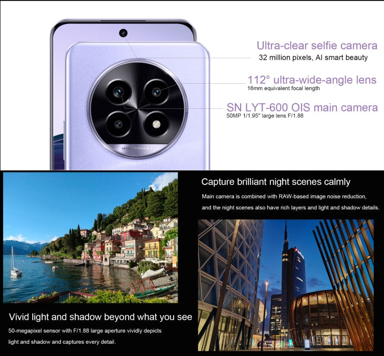 Realme 13 Pro Extreme Edition, 12 Go+512 Go, identification d'empreintes digitales sous l'écran, 6,7 pouces Realme UI 5.0 Snapdragon 7s Gen 2 Octa Core, NFC, réseau : 5G (Violet)