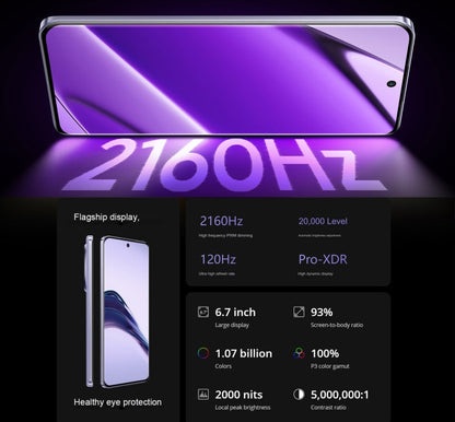 Realme 13 Pro Extreme Edition, 12 Go+512 Go, identification d'empreintes digitales sous l'écran, 6,7 pouces Realme UI 5.0 Snapdragon 7s Gen 2 Octa Core, NFC, réseau : 5G (Violet)