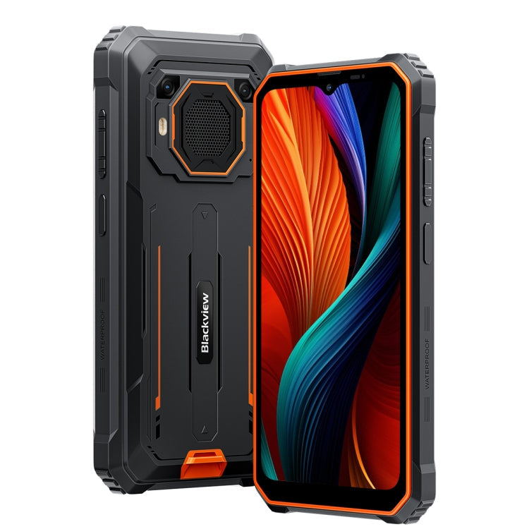 [Entrepôt HK] Blackview BV6200 Plus, 8 Go+128 Go, IP68/IP69K/MIL-STD-810H, Android 14 Unisoc UMS9230 T606 Octa Core de 6,56 pouces, Réseau: 4G, OTG, NFC (Orange)