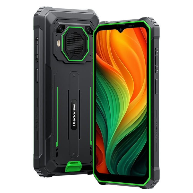 [HK Warehouse] Blackview BV6200 Plus, 8GB+128GB, IP68/IP69K/MIL-STD-810H, 6.56 inch Android 14 Unisoc UMS9230 T606 Octa Core, Network: 4G, OTG, NFC  (Green)