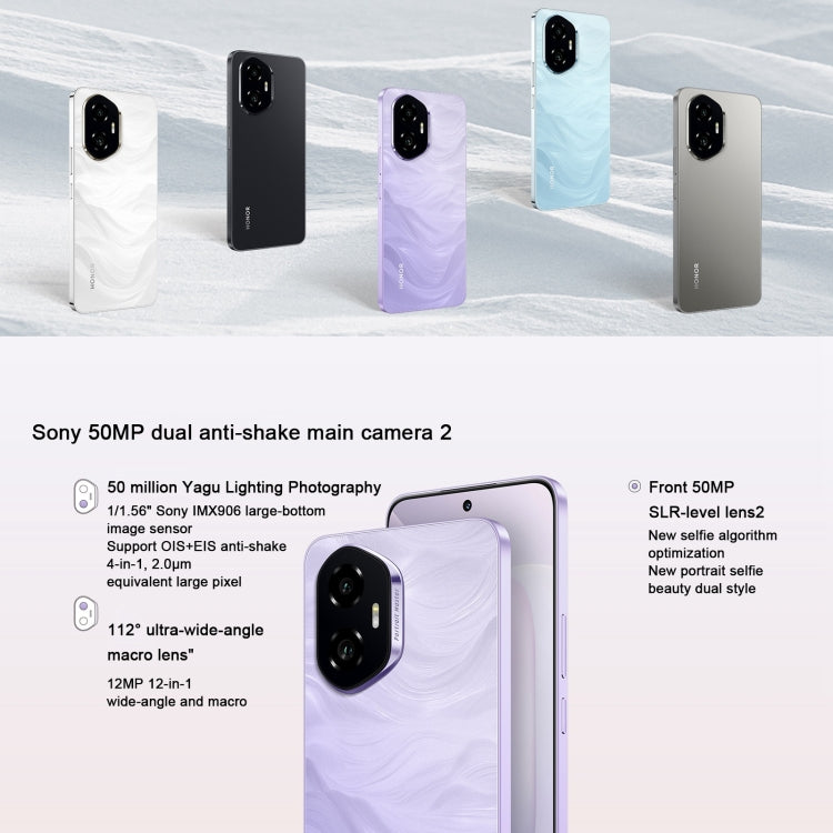 Honor 300, 12 Go+256 Go, Empreinte Digitale Sous l'Écran, MagicOS 9.0 / Android 15 Snapdragon 7 Gen 3 Octa Core de 6,7 Pouces, Réseau: 5G, NFC, OTG, Support Google Play (Blanc)