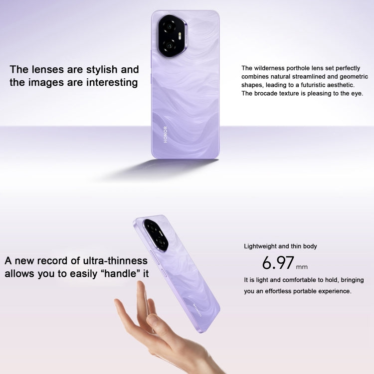 Honor 300, 16 Go+512 Go, Empreinte Digitale Sous Écran, MagicOS 9.0 / Android 15 Snapdragon 7 Gen 3 Octa Core de 6,7 pouces, Réseau: 5G, NFC, OTG, Compatible Google Play (Blanc)
