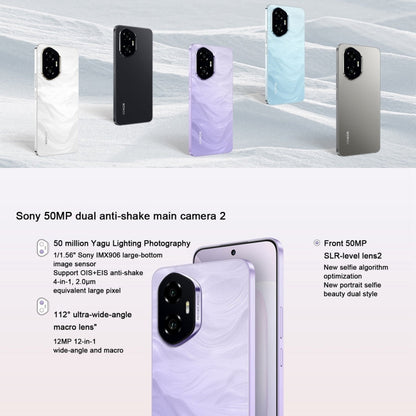 Honor 300, 12GB+512GB, Screen Fingerprint, 6.7 inch MagicOS 9.0 / Android 15 Snapdragon 7 Gen 3 Octa Core, Network: 5G, NFC, OTG, Support Google Play (Grey)