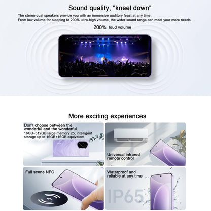 Honor 300, 12GB+512GB, Screen Fingerprint, 6.7 inch MagicOS 9.0 / Android 15 Snapdragon 7 Gen 3 Octa Core, Network: 5G, NFC, OTG, Support Google Play (White)