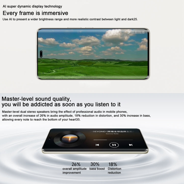 Honor 300 Pro, 12GB+512GB, Screen Fingerprint, 6.78 inch MagicOS 9.0 / Android 15 Snapdragon 8 Gen 3 Octa Core, Network: 5G, NFC, OTG, Support Google Play (Black)