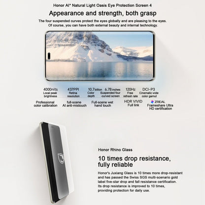 Honor 300 Ultra, 12GB+512GB, Screen Fingerprint, 6.78 inch MagicOS 9.0 / Android 15 Snapdragon 8 Gen 3 Octa Core, Network: 5G, NFC, OTG, Not Support Google Play (White)