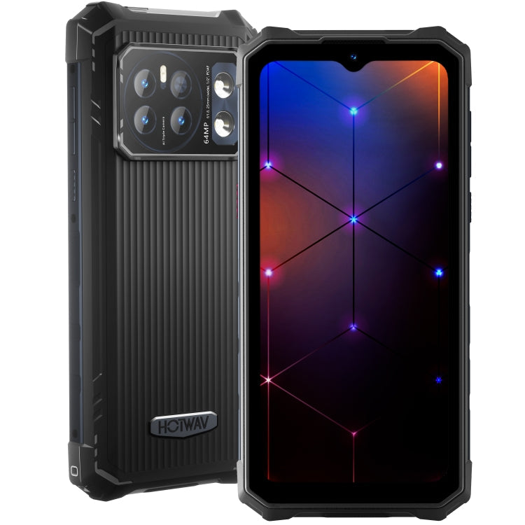 [HK Warehouse] HOTWAV CYBER 13, IP68/IP69K Rugged Phone, 8GB+128GB, 10800mAh, 6.6 inch Android 14.0 Unisoc T606 Octa Core, Network: 4G, NFC, OTG (Black)