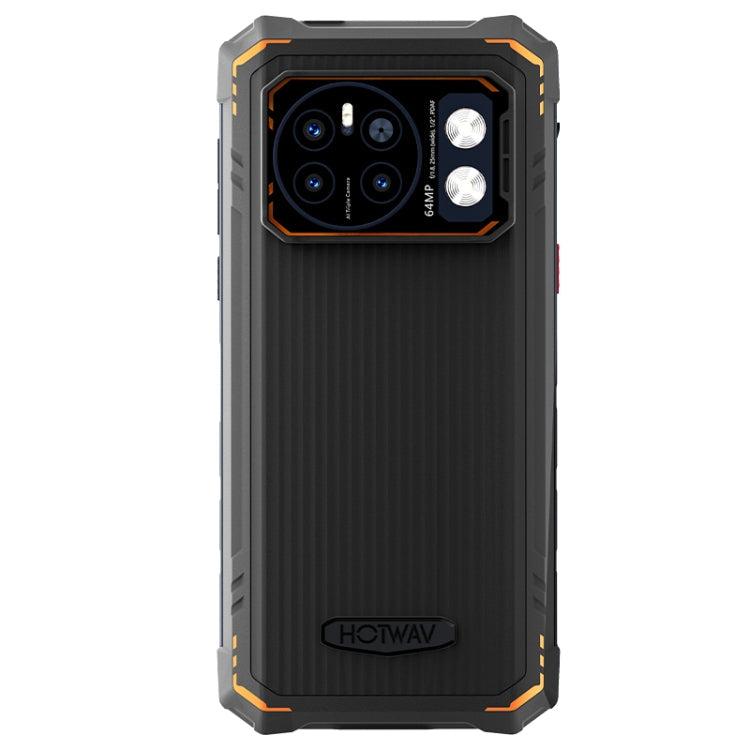 [Entrepôt HK] HOTWAV CYBER 13, Téléphone robuste IP68/IP69K, 8 Go+128 Go, 10800 mAh, 6,6 pouces Android 14.0 Unisoc T606 Octa Core, Réseau: 4G, NFC, OTG (Orange)