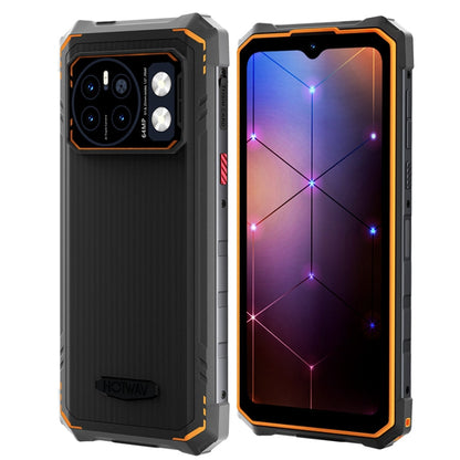 [Entrepôt HK] HOTWAV CYBER 13, Téléphone robuste IP68/IP69K, 8 Go+128 Go, 10800 mAh, 6,6 pouces Android 14.0 Unisoc T606 Octa Core, Réseau: 4G, NFC, OTG (Orange)