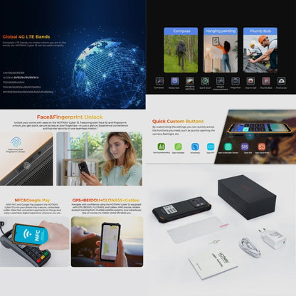 [Entrepôt HK] HOTWAV CYBER 13, Téléphone robuste IP68/IP69K, 8 Go+128 Go, 10800 mAh, 6,6 pouces Android 14.0 Unisoc T606 Octa Core, Réseau: 4G, NFC, OTG (Orange)