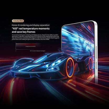 Honor GT, 16GB+256GB, In-screen Fingerprint, 6.7 inch MagicOS 9.0 Android 15.0 Snapdragon 8 Gen 3 Octa Core, Network: 5G, OTG, NFC (White)