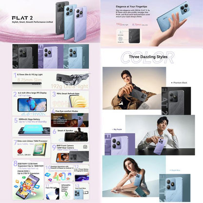 [HK Warehouse] Blackview Oscal FLAT 2, 6GB+256GB, 6.6 inch Doke OS 4.0 Android 14 Unisoc T606 Octa Core, Network: 4G (Ripple Blue)