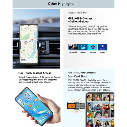 [HK Warehouse] Blackview Oscal FLAT 2, 6GB+256GB, 6.6 inch Doke OS 4.0 Android 14 Unisoc T606 Octa Core, Network: 4G (Phantom Black)