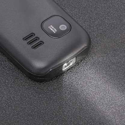 Téléphone à clavier pour personnes âgées UNIWA E1808, 1,77 pouce SC6531E, lampe de poche LED, 21 touches, réseau : 2G, Triple SIM, prise EU (noir)